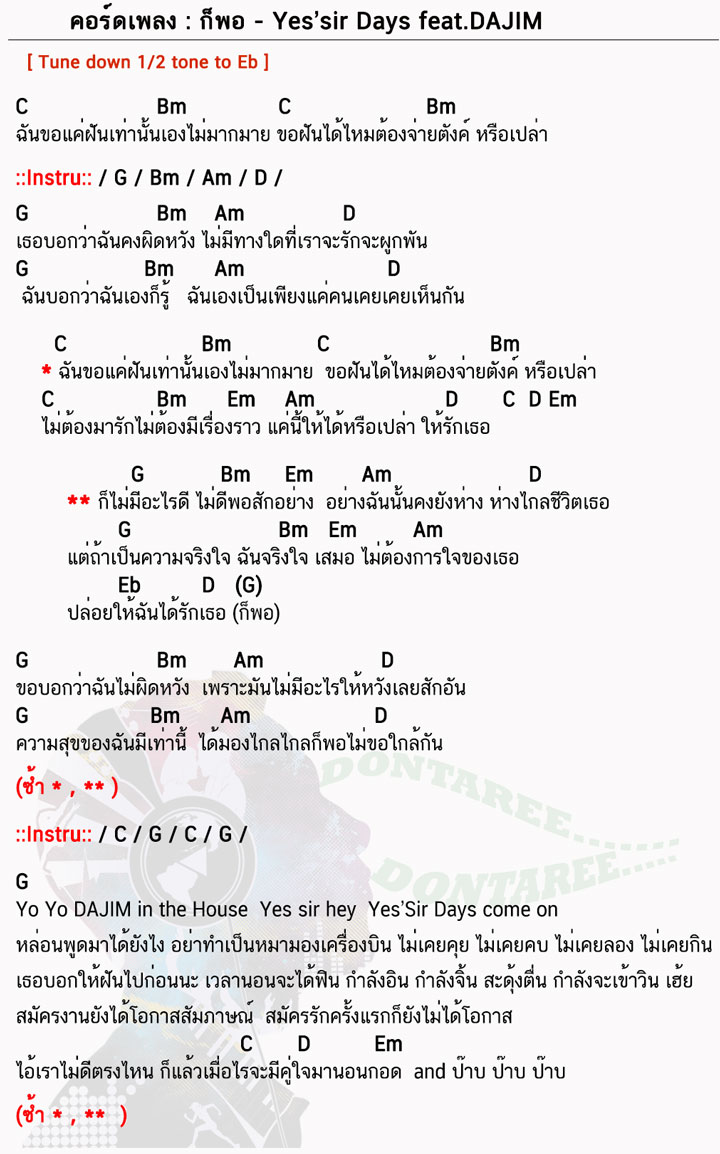 คอร์ดเพลง ก็พอ ง่ายๆ