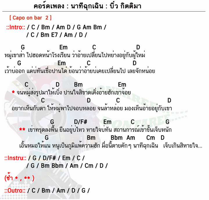 คอร์ดเพลง นาทีฉุกเฉิน